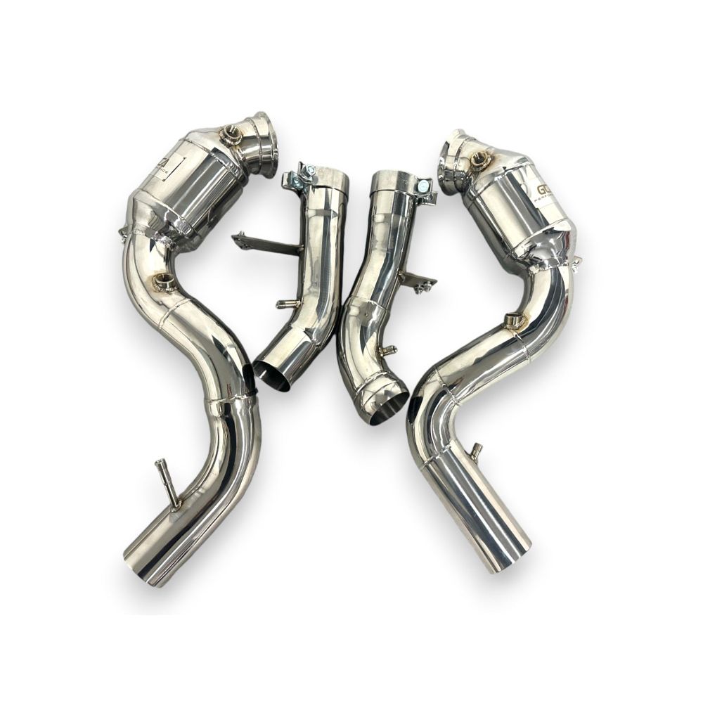 2020 + Mercedes Gle63 Amg Downpipes | W167 No Heat Shield / Racing Downpipe (No Cat) Front Race